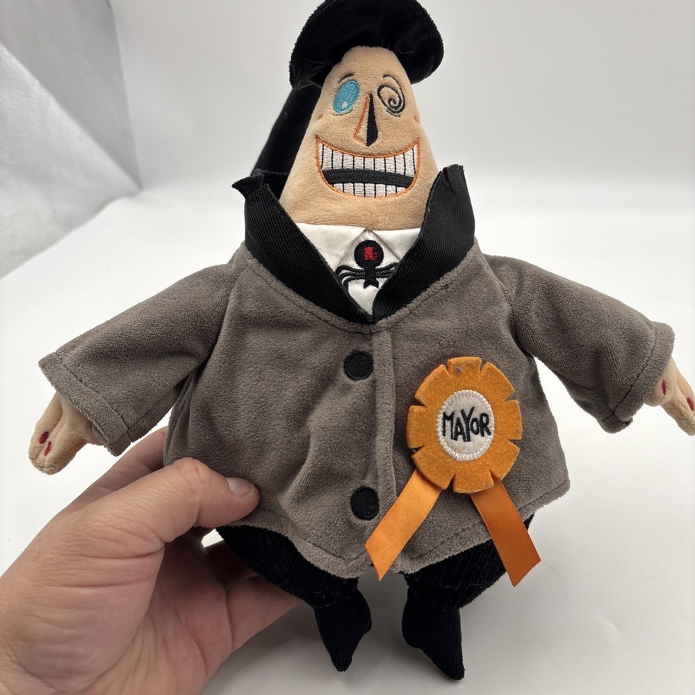 Disney Store Nightmare Before Christmas Mayor Plush Head Rotates 10 Inch